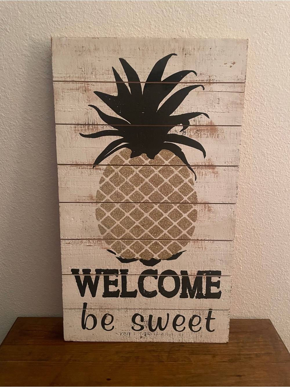 Welcome Be Sweet Pineapple Wall Art